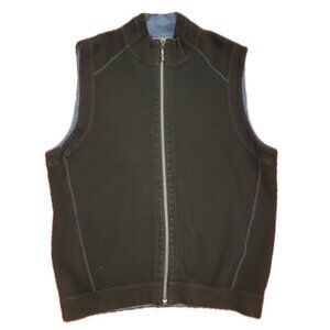 Tommy Bahama Men's Reversible Vest - Black/Blue -  Medium